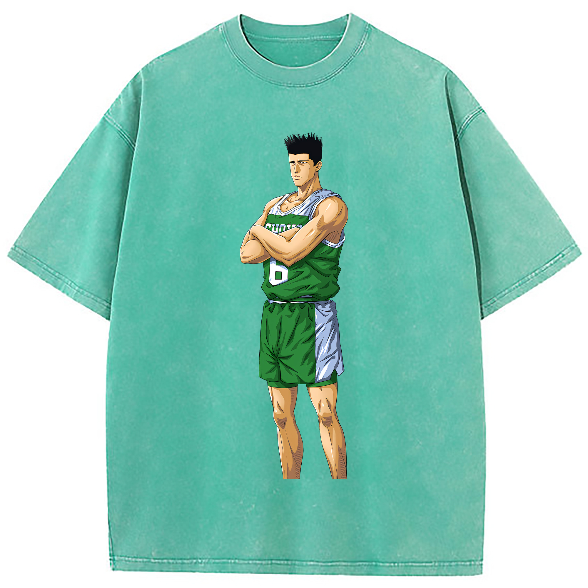 （画像用） SLAM DUNK／スラムダンク 綿100% ヴィンテージ風 半袖Tシャツ（フロントプリント）